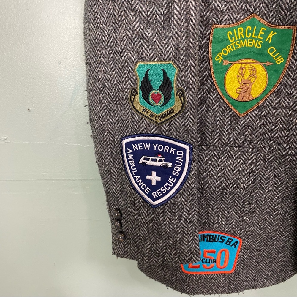 Riley Patchwork Relaxed Blazer Gray Herringbone S… - image 6